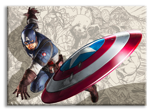 CAPITAN AMERICA - Fumetto - Quadro Canvas su telaio in legno Misura: 70X50 cm