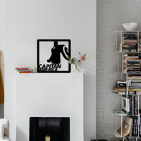 CAPITAN AMERICA - Quadro moderno in pvc solido 48 x 48cm Colore: nero