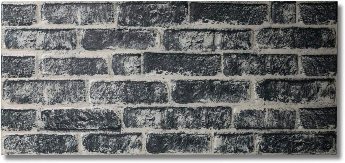 CARBON - pannello finto mattone in EPS Resinato Misura 100x50 Cm spessore 2 cm