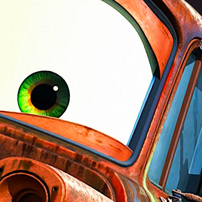 Cars Carl Attrezzi - Adesivo murale parete 3D wall sticker camera bimbi Misura: 150x100 cm