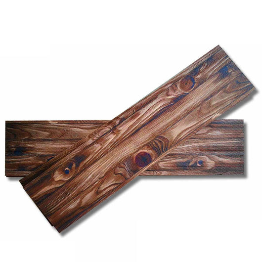 CASTAGNO pannello finto legno In EPS Resinato Listello Misura 100x25 Cm. Pezzi 4 Totale 1 Mq