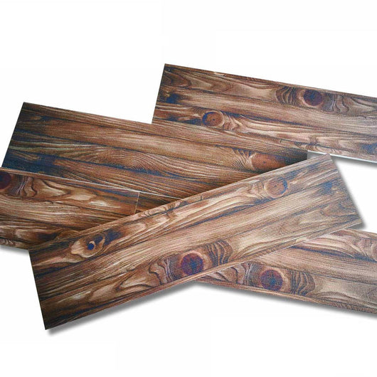 CASTAGNO pannello finto legno In EPS Resinato Listello Misura 100x25 Cm. Pezzi 4 Totale 1 Mq