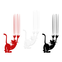 CAT - Adesivo murale wall sticker in vinile 55x130 cm Colore: bianco