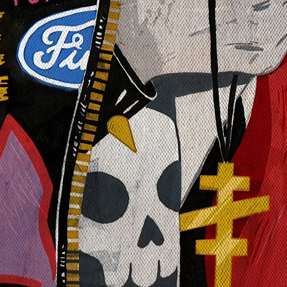 Cat Sherlock -  Quadro Canvas Contemporaneo su telaio in legno Misura: 50x70 cm