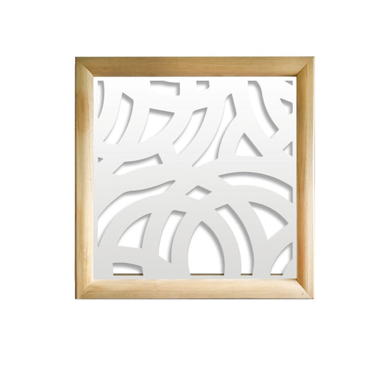CERCHI LARGE - Moduli Decorativi in Legno e PVC Colore: bianco, Misura: 98x98 cm