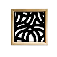 CERCHI LARGE - Moduli Decorativi in Legno e PVC Colore: nero, Misura: 48x48 cm