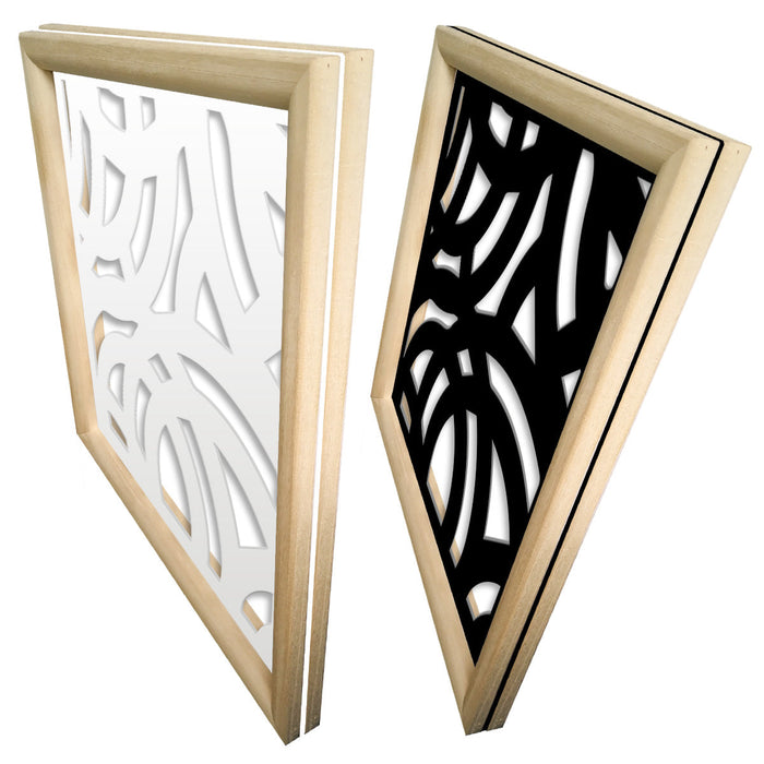 CERCHI LARGE - Moduli Decorativi in Legno e PVC Colore: bianco, Misura: 48x48 cm