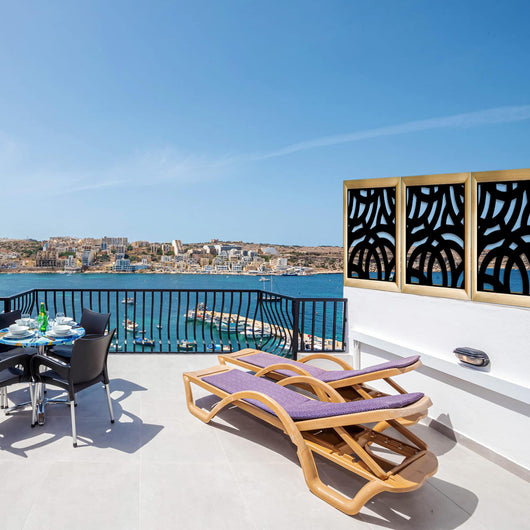 CERCHI LARGE - Moduli Decorativi in Legno e PVC Colore: nero, Misura: 98x98 cm