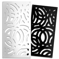 CERCHI LARGE - Pannello in PVC traforato da 10mm Colore: nero, Misura: 50x150 cm