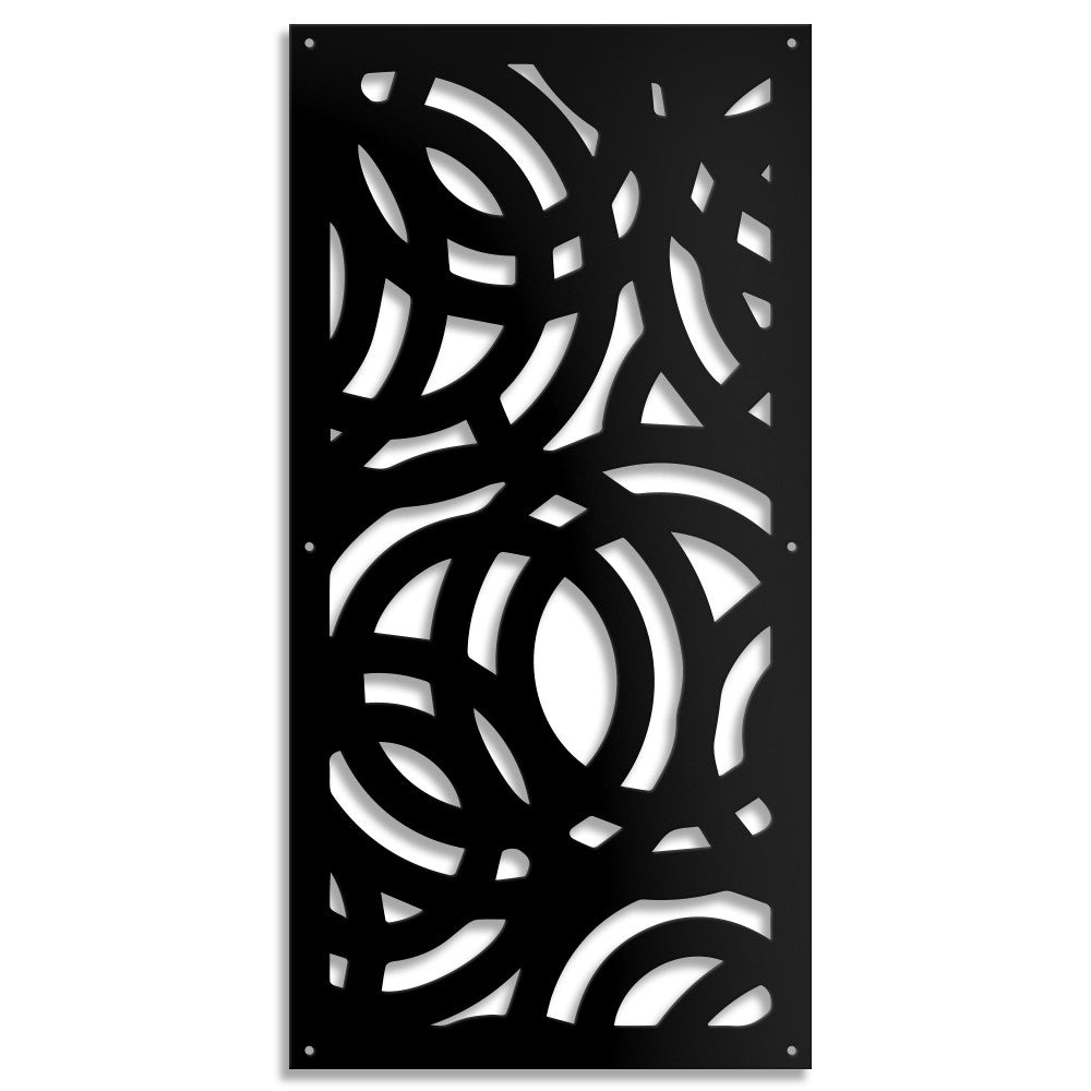 CERCHI LARGE - Pannello in PVC traforato da 10mm Colore: nero, Misura: 47x94 cm