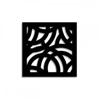 CERCHI LARGE - Pannello in PVC traforato da 10mm Misura: 48x48 cm, Colore: nero