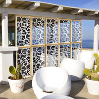 CERCHI SMALL - Moduli Decorativi in Legno e PVC Colore: bianco, Misura: 73x148 cm