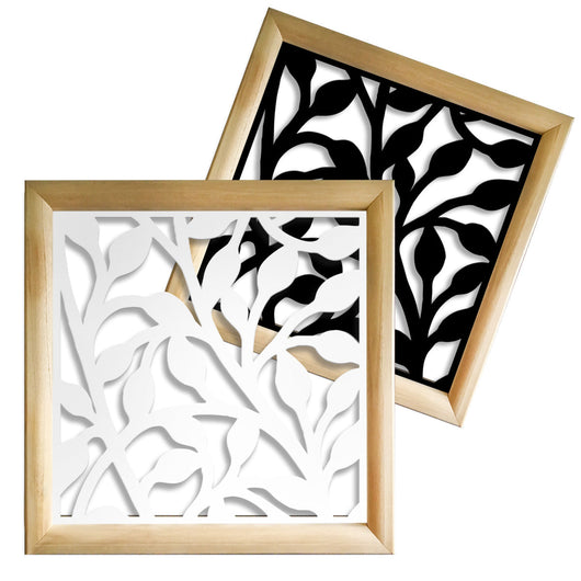 CESPUGLIO - Moduli Decorativi in Legno e PVC Colore: bianco, Misura: 73x73 cm