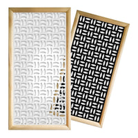 CHIPS - Moduli Decorativi in Legno e PVC Colore: bianco, Misura: 73x148 cm