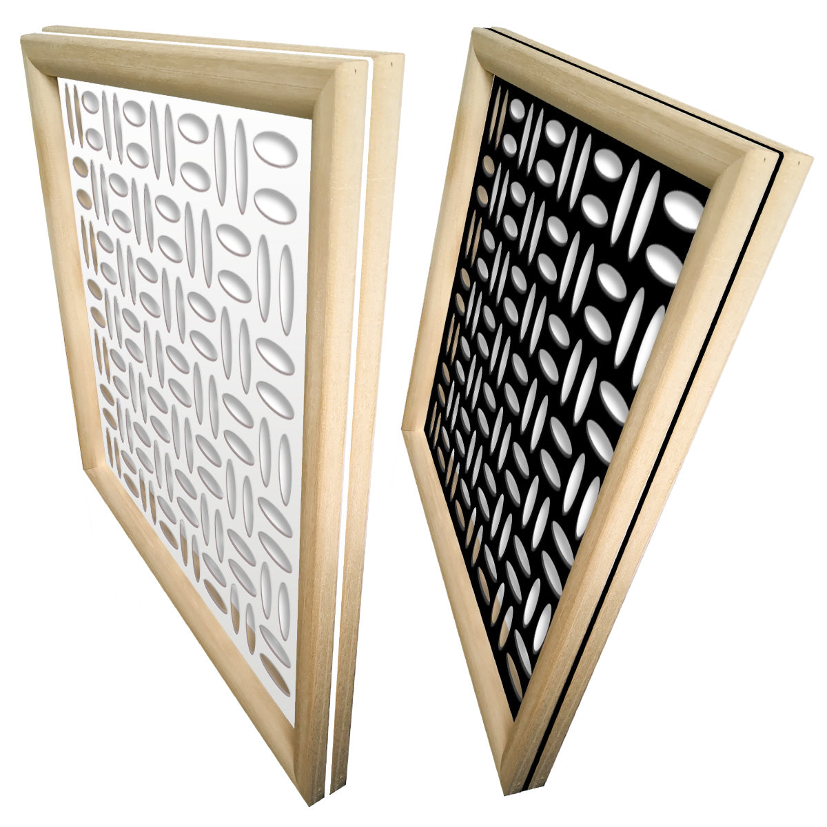 CHIPS - Moduli Decorativi in Legno e PVC Colore: bianco, Misura: 73x73 cm