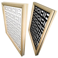 CHIPS - Moduli Decorativi in Legno e PVC Colore: bianco, Misura: 98x98 cm