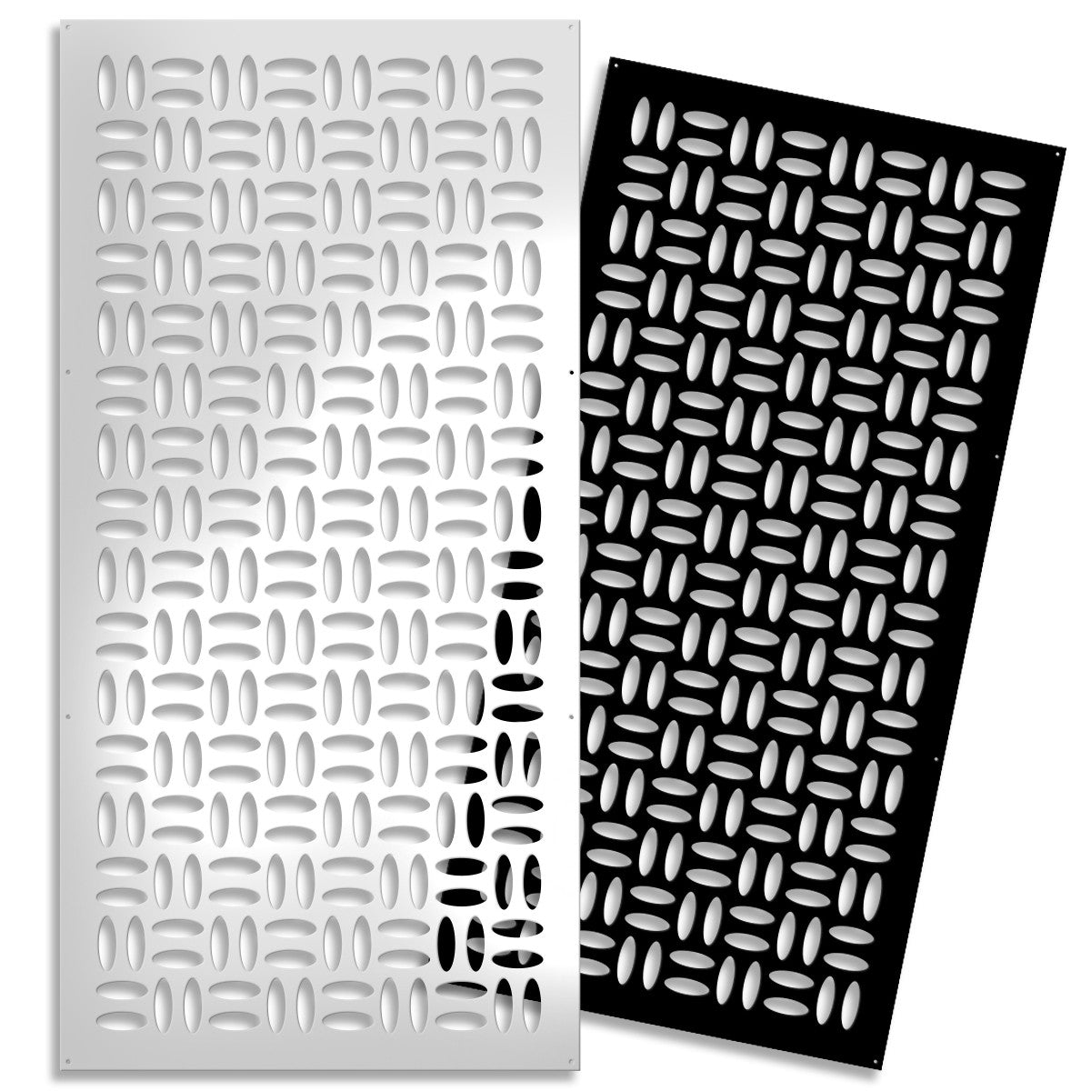 CHIPS - Pannello in PVC traforato - Parasole Colore: bianco, Misura: 98x198 cm