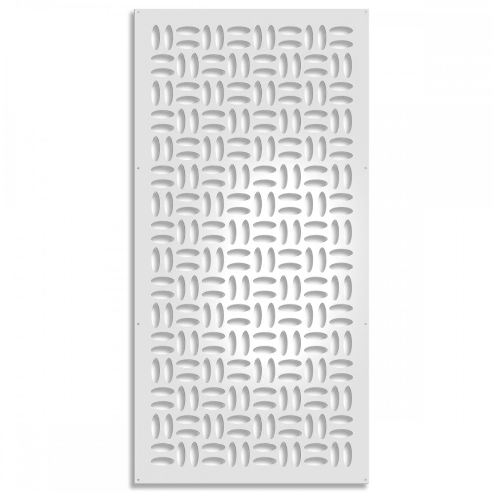 CHIPS - Pannello in PVC traforato - Parasole Misura: 50x150 cm, Colore: bianco