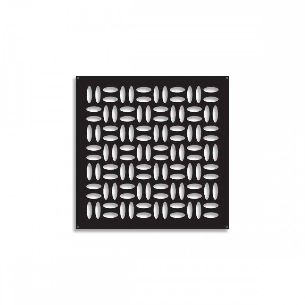 CHIPS - Pannello in PVC traforato - Parasole Misura: 98x98 cm, Colore: nero