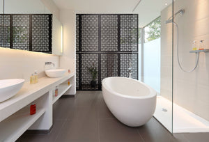 CHIPS - Pannello in PVC traforato - Parasole Colore: nero, Misura: 50x150 cm