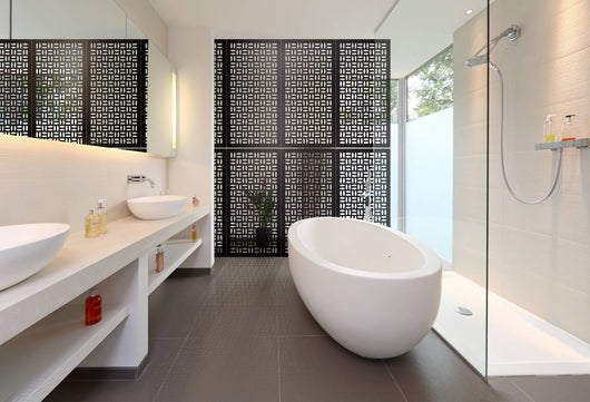 CHIPS - Pannello in PVC traforato - Parasole Colore: nero, Misura: 50x150 cm