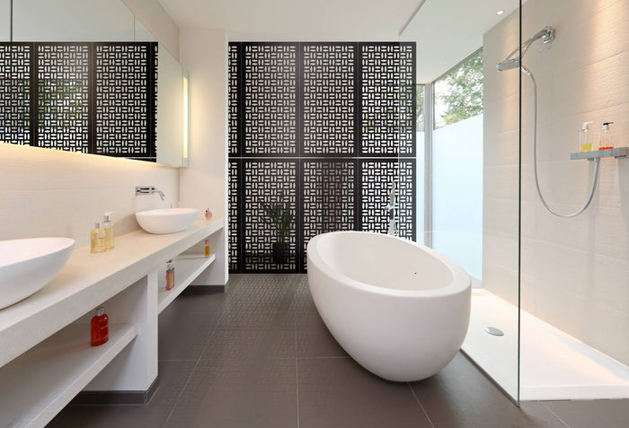 CHIPS - Pannello in PVC traforato - Parasole Colore: nero, Misura: 50x150 cm