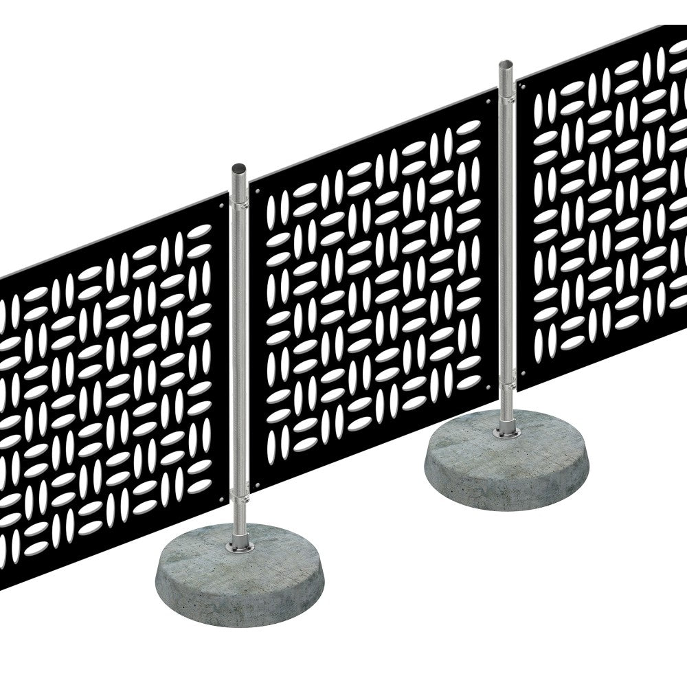 CHIPS - Pannello in PVC traforato - Parasole Misura: 98x98 cm, Colore: nero