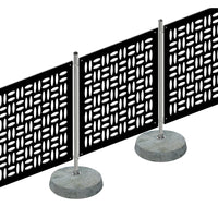 CHIPS - Pannello in PVC traforato - Parasole Misura: 98x98 cm, Colore: nero