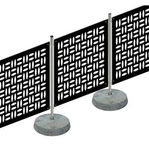 CHIPS - Pannello in PVC traforato - Parasole Misura: 98x98 cm, Colore: nero