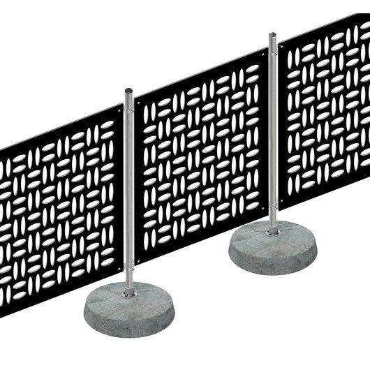 CHIPS - Pannello in PVC traforato - Parasole Misura: 98x98 cm, Colore: nero