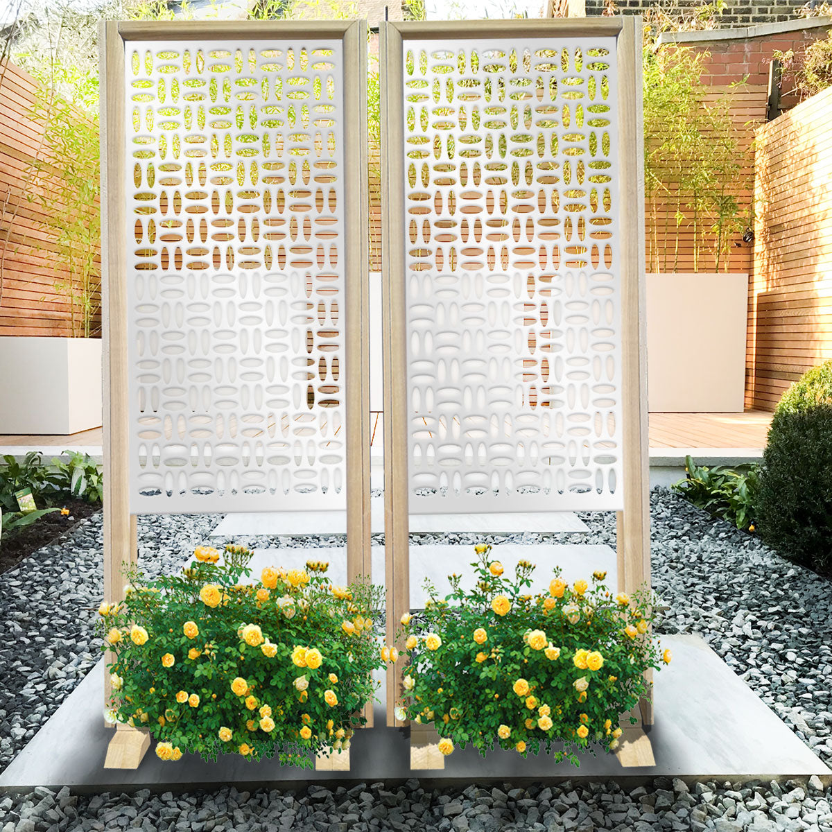 CHIPS - Separè - Paravento modulabile - 70x190cm - in Legno e PVC Colore: bianco