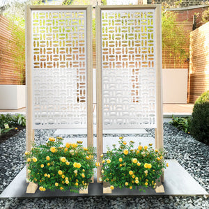 CHIPS - Separè - Paravento modulabile - 70x190cm - in Legno e PVC Colore: bianco