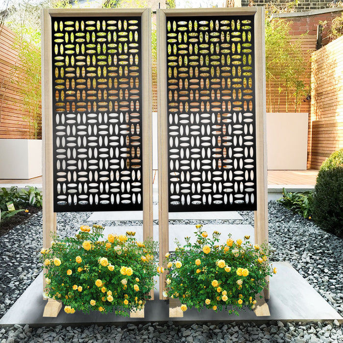 CHIPS - Separè - Paravento modulabile - 70x190cm - in Legno e PVC Colore: nero