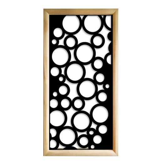 CIRCLE - Moduli Decorativi in Legno e PVC Misura: 47x94 cm, Colore: nero
