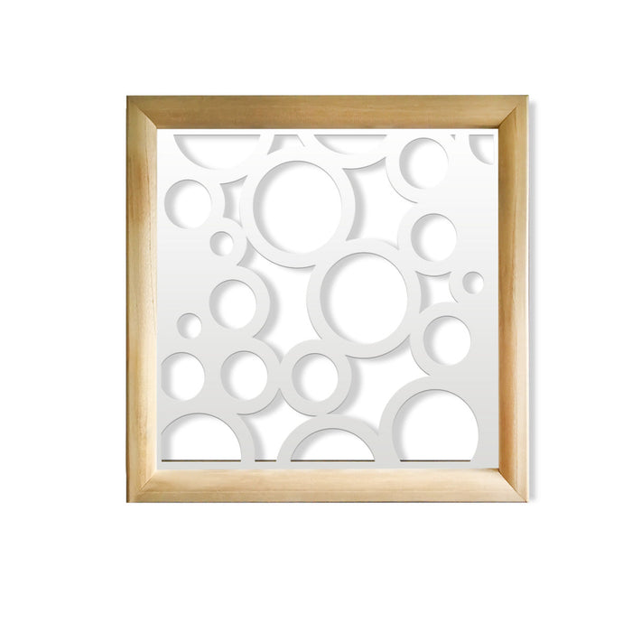 CIRCLE - Moduli Decorativi in Legno e PVC Colore: bianco, Misura: 98x98 cm