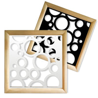 CIRCLE - Moduli Decorativi in Legno e PVC Misura: 73x73 cm, Colore: nero