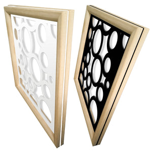 CIRCLE - Moduli Decorativi in Legno e PVC Misura: 73x73 cm, Colore: nero