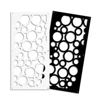 CIRCLE - Pannello in PVC traforato - Parasole Misura: 47x94 cm, Colore: nero