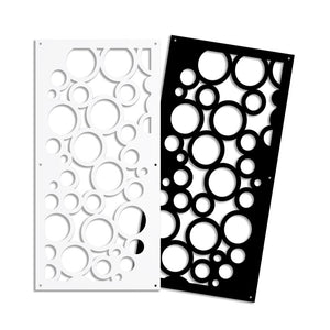 CIRCLE - Pannello in PVC traforato - Parasole Misura: 47x94 cm, Colore: nero