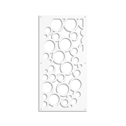 CIRCLE - Pannello in PVC traforato - Parasole Misura: 73x148 cm, Colore: bianco
