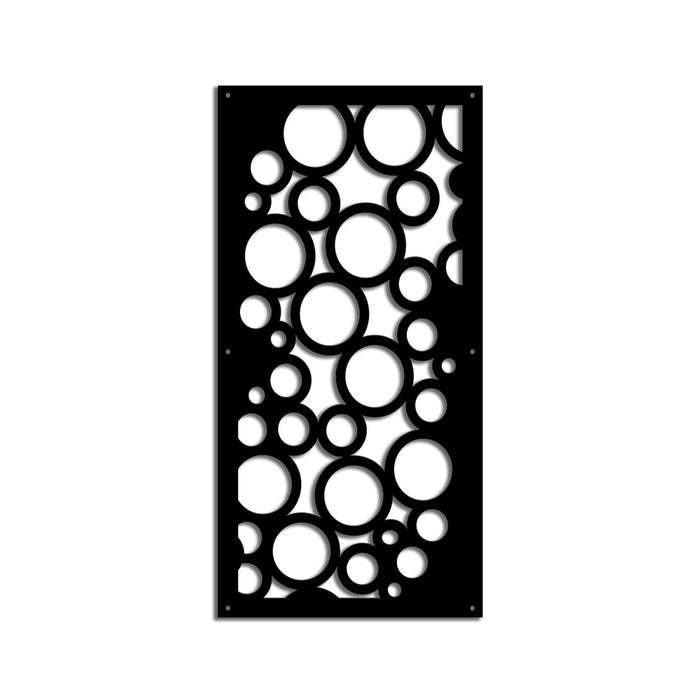 CIRCLE - Pannello in PVC traforato - Parasole Misura: 47x94 cm, Colore: nero