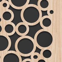 CIRCLE - Quadro arredo LASERCUT composito Legno e PVC Misura: 50x100 cm