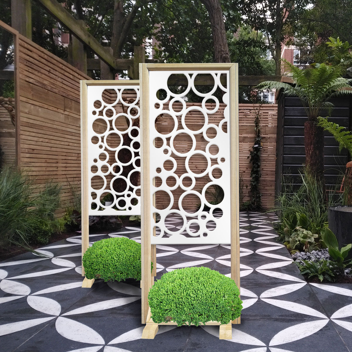 CIRCLE - Separè - Paravento modulabile - 70x190cm - in Legno e PVC Colore: bianco