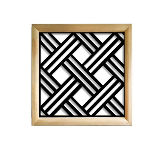 CLASSIC D - Moduli Decorativi in Legno e PVC Misura: 48x48 cm, Colore: nero