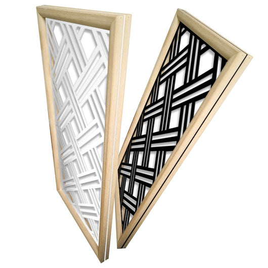 CLASSIC D - Moduli Decorativi in Legno e PVC Colore: nero, Misura: 73x148 cm