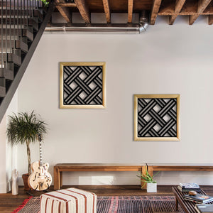 CLASSIC D - Moduli Decorativi in Legno e PVC Misura: 73x73 cm, Colore: nero