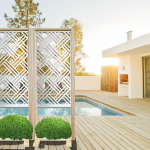 CLASSIC D - Separè - Paravento modulabile - 70x190cm - in Legno e PVC Colore: bianco