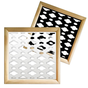 CLOUDS - Moduli Decorativi in Legno e PVC Colore: bianco, Misura: 73x73 cm