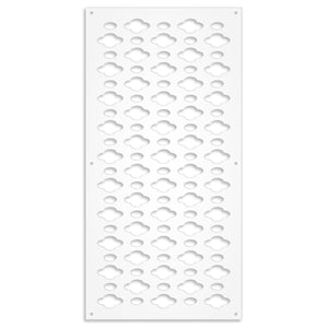 CLOUDS - Pannello in PVC traforato - Parasole Colore: bianco, Misura: 98x198 cm