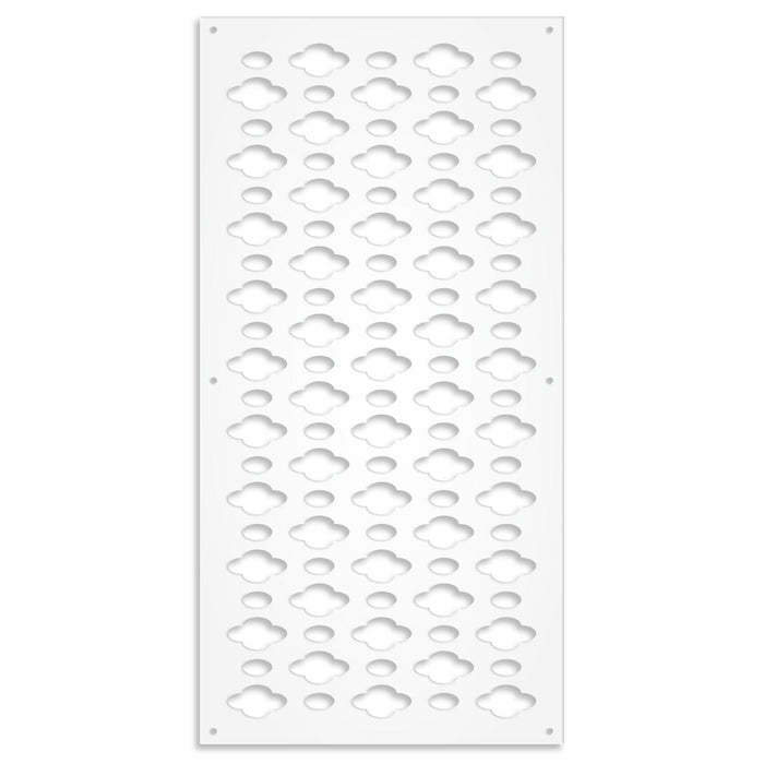 CLOUDS - Pannello in PVC traforato - Parasole Colore: bianco, Misura: 98x198 cm